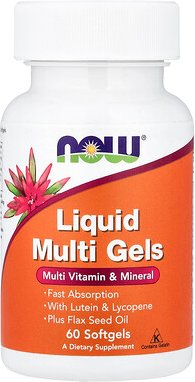 NOW Foods, Liquid Multi Gels, flüssige Multigele, 60 Weichkapseln