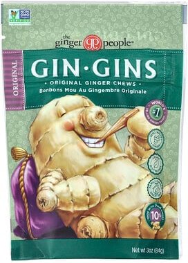 The Ginger People, Gin Gins®, Ginger Chews, Kau-Snack mit Ingwer, Original, 84 g (3 oz.)