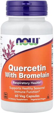 NOW Foods, Quercetin mit Bromelain, 60 pflanzliche Kapseln
