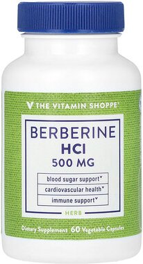 Thumbnail - The Vitamin Shoppe, Berberine HCl, Berberin HCl, 500 mg, 60 pflanzliche Kapseln