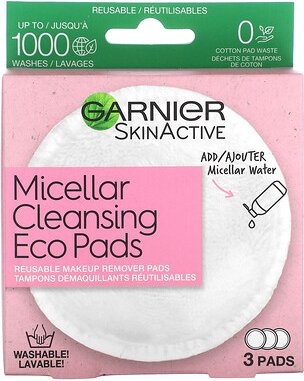 Thumbnail - Garnier, SkinActive, Micellar Cleansing Eco Pads, umweltfreundliche, mizellare Reinigungspads, 3 Pads