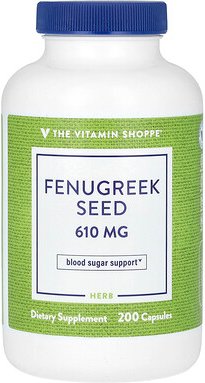 The Vitamin Shoppe, Fenugreek Seed, Bockshornkleesamen, 610 mg, 200 Kapseln