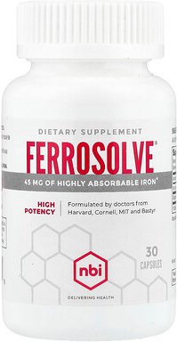 NBI, Ferrosolve®, hohe Wirksamkeit, 30 Kapseln