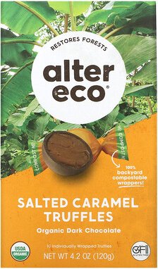 Alter Eco, Bio-Trüffel mit gesalzenem Karamell, dunkle Schokolade, 4,2 oz. (120 g)
