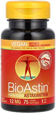 Nutrex Hawaii, BioAstin, Hawaiian Astaxanthin, hawaiianisches Astaxanthin, 12 mg, 75 vegane Weichkapseln