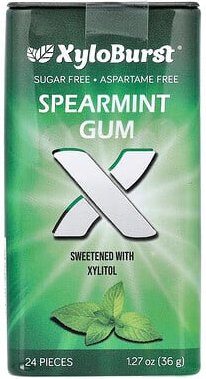 Xyloburst, Xylitol Gum, Xylitgummi, grüne Minze, 24 Stück, 36 g (1,27 oz.)