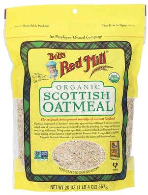 Bob's Red Mill, Organic Scottish Oatmeal, schottische Bio-Haferflocken, 567 g (20 oz.)