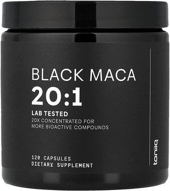 Toniiq, Black Maca 20:1, schwarzes Maca 20:1, 120 Kapseln (666 mg pro Kapsel)