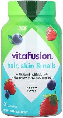 Thumbnail - VitaFusion, Gorgeous Hair, Skin & Nails-Multivitamin, natürlicher Himbeergeschmack, 100 Gummis