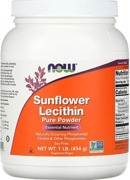 NOW Foods, Sunflower Lecithin, Sonnenblumenlecithin, reines Pulver, 454 g (1 lb.)