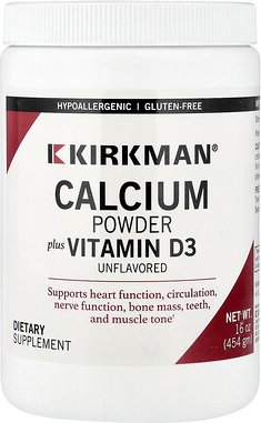 Kirkman Labs, Calcium Powder Plus Vitamin D3, Calciumpulver plus Vitamin D3, geschmacksneutral, 454 g (16 oz.)