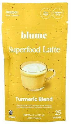 Blume, Superfood Latte, Kurkuma-Mischung, koffeinfrei, 125 g (4,4 oz.)