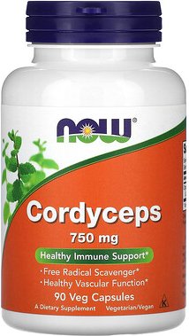 NOW Foods, Cordyceps, 750 mg, 90 pflanzliche Kapseln