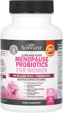 Thumbnail - BioSchwartz, Ultra High Purity, Menopause Probiotics For Women, Probiotika für Frauen in den Wechseljahren, 30 Kapseln