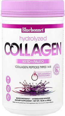 Bluebonnet Nutrition, Hydrolyzed Collagen, hydrolysiertes Kollagen, geschmacksneutral, 300 g (10,58 oz.)
