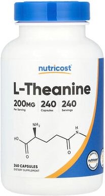 Nutricost, L-Theanin, 200 mg, 240 Kapseln