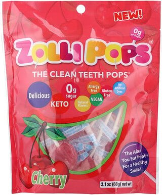 Zollipops, The Clean Teeth Pops®, Zahnpasta, Kirsche, 88 g (3,1 oz.)