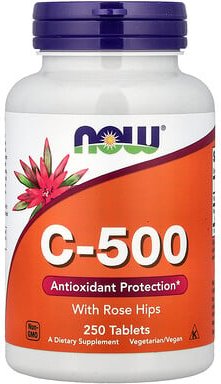 NOW Foods, C-500 mit Hagebutten, 250 Tabletten