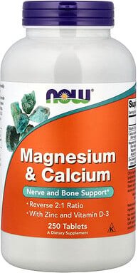 NOW Foods, Magnesium & Calcium With Zinc and Vitamin D3, Magnesium und Calcium mit Zink und Vitamin D3, 250 Tabletten