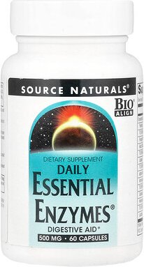 Source Naturals, Daily Essential Enzymes®, 500 mg, 60 Kapseln