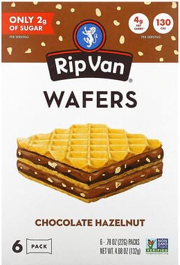 Rip Van Wafels, Schokolade-Haselnuss, 6er-Pack, je 22 g (0,78 oz.)