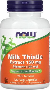 NOW Foods, Mariendistelextrakt mit Kurkuma, 150 mg, 120 vegetarische Kapseln