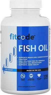 fitcode, Fish Oil, Fischöl, 120 Weichkapseln (1.000 mg pro Weichkapsel)