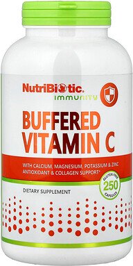 NutriBiotic, Immunity, gepuffertes Vitamin C mit Calcium, Magnesium, Kalium und Zink, 250 glutenfreie Kapseln