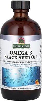 Nature's Answer, Omega-3 Black Seed Oil, Omega-3-Schwarzkümmelöl, Orange, 240 ml (8 fl. oz.)