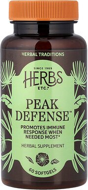 Herbs Etc., Peak Defense™, 60 Weichkapseln