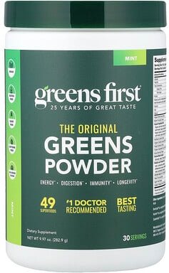 Greens First, Greens Powder, Gemüsepulver, Minze, 282,9 g (9,97 oz.)