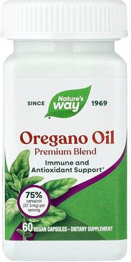 Nature's Way, Oregano Oil, Premium Blend, Oreganoöl, Premium-Mischung, 60 vegane Kapseln (50 mg pro Kapsel)