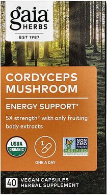 Thumbnail - Gaia Herbs, Cordyceps Mushroom, Cordyceps-Pilz, 40 vegane Kapseln