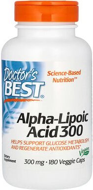 Doctor's Best, Alpha-Lipoic Acid 300, Alpha-Liponsäure 300, 300 mg, 180 pflanzliche Kapseln