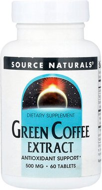 Source Naturals, Green Coffee Extract, Grüner-Kaffee-Extrakt, 500 mg, 60 Tabletten