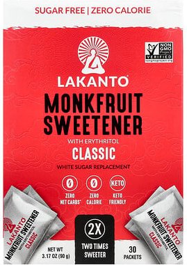 Thumbnail - Lakanto, Monkfruit Sweetener with Erythritol, Monkfruit Sweetener with Erythritol, Klassik, 30 Päckchen, 90 g (3,17 oz.)
