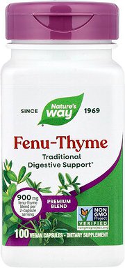 Nature's Way, Fenu-Thyme, Bockshornklee, 100 vegane Kapseln