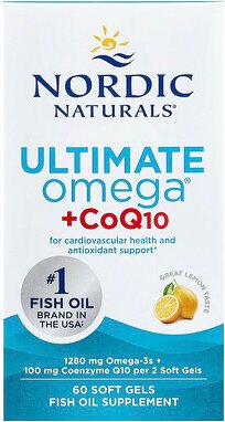 Nordic Naturals, Ultimate Omega + CoQ10, Omega + CoQ10, Zitrone, 60 Weichkapseln