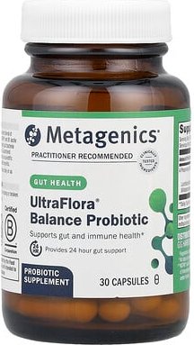 Metagenics, UltraFlora® Balance Probiotic, Probiotikum, 55 mg (15 Milliarden KBE), 30 Kapseln