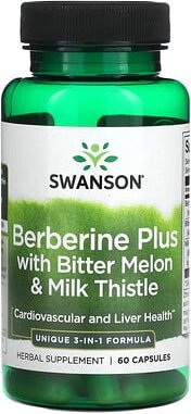Thumbnail - Swanson, Berberine Plus mit Bittermelone und Mariendistel, 60 Kapseln