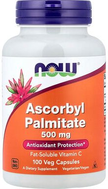 NOW Foods, Ascorbyl Palmitate, Ascorbylpalmitat, 500 mg, 100 pflanzliche Kapseln