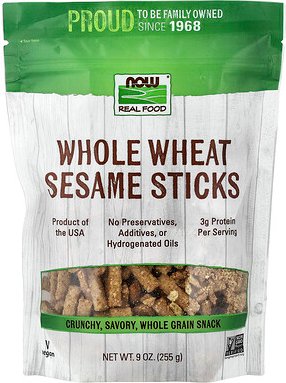 NOW Foods, Echte Kost, Vollkornweizen- und Sesamsticks, 9 oz (255 g)