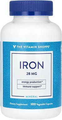 The Vitamin Shoppe, Iron, 28 mg, 300 pflanzliche Kapseln
