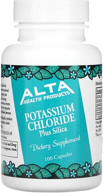Alta Health, Kaliumchlorid, Plus Silica, 100 Kapseln