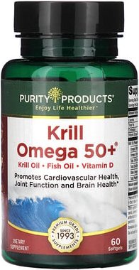 Purity Products, Krill Omega 50+, Krill Omega 50+, 60 Weichkapseln