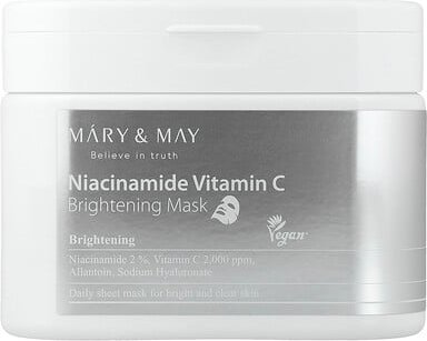 Mary & May, Niacinamid Vitamin C, Brightening Beauty Mask, aufhellende Schönheitsmaske, 30 Blätter, 400 g (14,1 oz.)