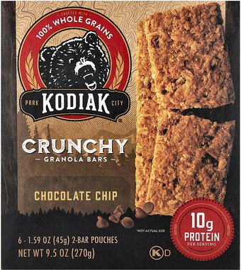 Kodiak Cakes, Knusprige Müsliriegel, Chocolate Chip, 6 Beutel mit 2 Riegeln, je 45 g (1,59 oz.)