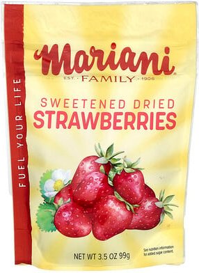 Mariani, Sweetened Dried Strawberrys, gesüßte getrocknete Erdbeeren, 99 g (3,5 oz.)