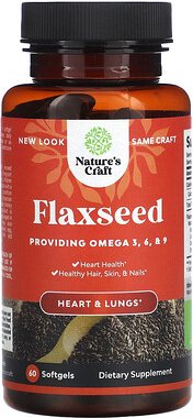 Thumbnail - Nature's Craft, Flaxseed, Leinsamen, 1.000 mg, 60 Weichkapseln