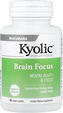 Kyolic, Brain Focus, Konzentration auf das Gehirn, 60 pflanzliche Kapseln (120 mg pro Kapsel)